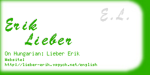 erik lieber business card